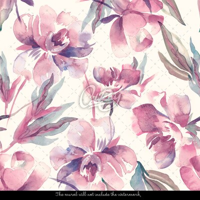 Papier peint adhésif Fleurs romantiques lilas