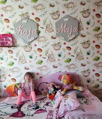 Tapisserie murale Paresseux mignons sur les branches