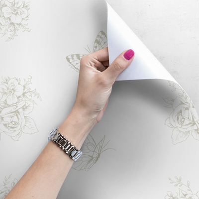 Papier peint adhésif Fleurs et papillons printaniers éclatants