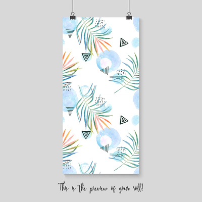 Papier peint Résumés d'arc-en-ciel tropical