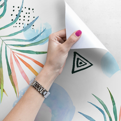 Papier peint Résumés d'arc-en-ciel tropical