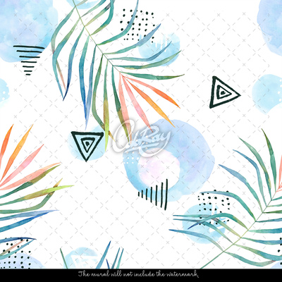 Papier peint Résumés d'arc-en-ciel tropical