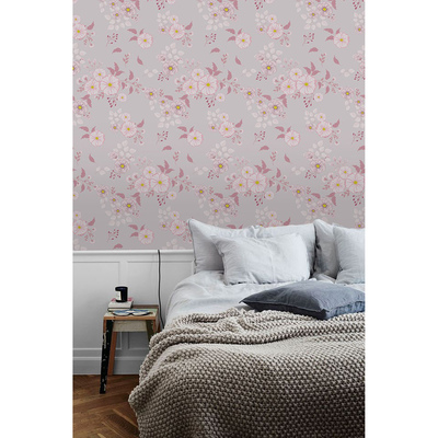 Tapisserie murale Prairie violette classique