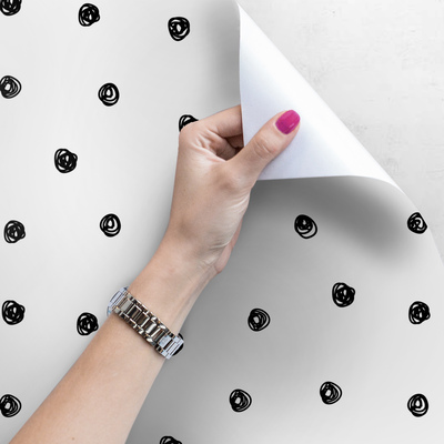 Papier peint adhésif Pois rétro