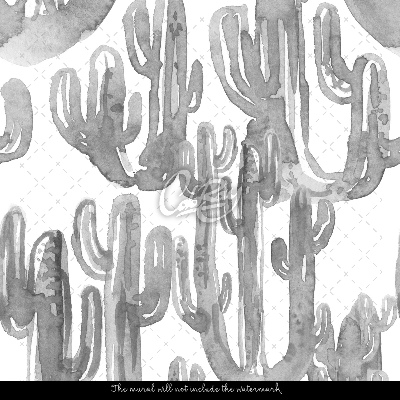 Papier peint Ombres grises des cactus