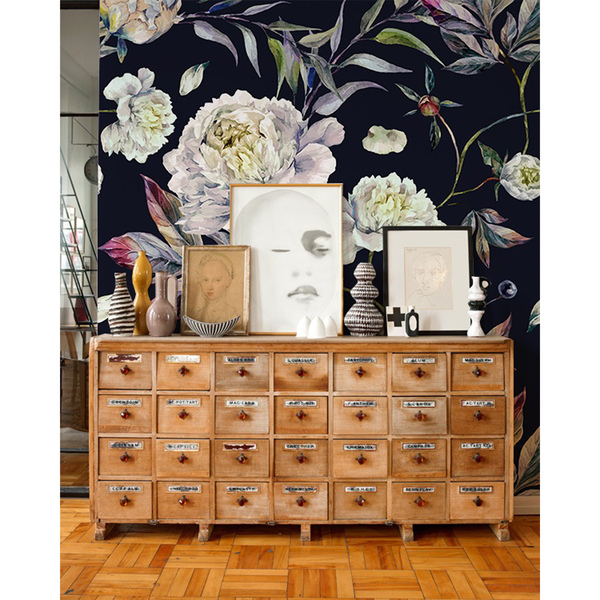 Tapisserie murale Une nuit qui sent les pivoines