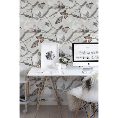 Papier peint panoramique Papillons en hiver