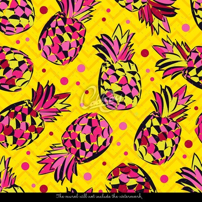 Papier peint Ananas fous