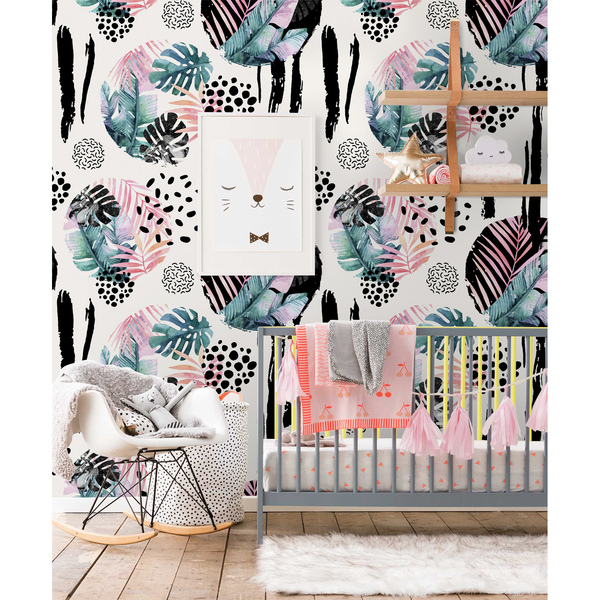 Papier peint Jungle arc-en-ciel