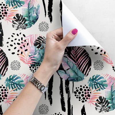 Papier peint Jungle arc-en-ciel
