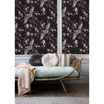 Papier peint adhésif Aigrettes chinoises en fleurs