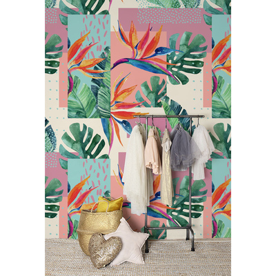 Tapisserie panoramique Résumés tropicaux arc-en-ciel