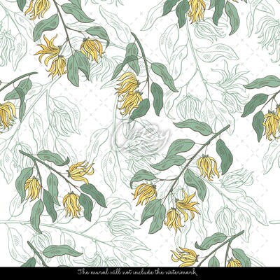 Papier peint panoramique L'arôme magique de l'ylang-ylang