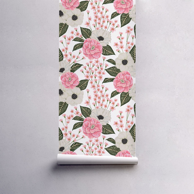 Papier peint adhésif Charmant camélia japonais