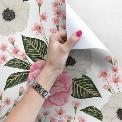 Papier peint adhésif Charmant camélia japonais