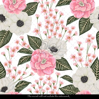 Papier peint adhésif Charmant camélia japonais