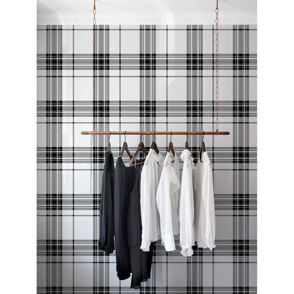 Papier peint adhésif Carreaux classiques noirs et blancs