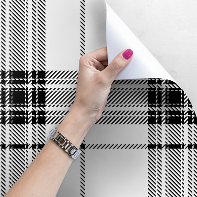 Papier peint adhésif Carreaux classiques noirs et blancs
