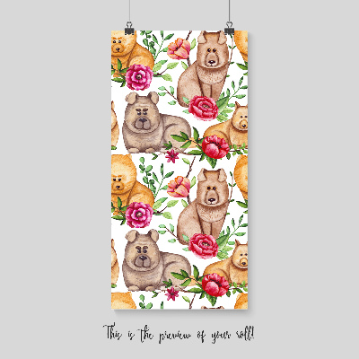 Tapisserie murale Chiens doux