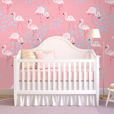 Papier peint Une promenade parmi les flamants roses