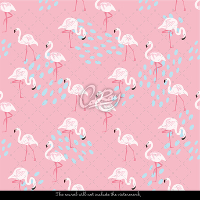 Papier peint Une promenade parmi les flamants roses