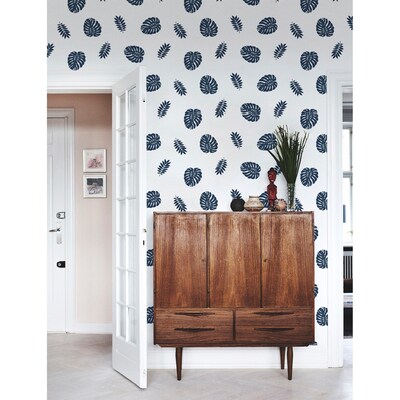 Papier peint panoramique Feuilles de Monstera miniatures