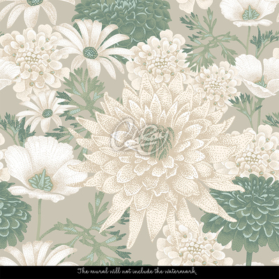 Tapisserie murale Le champ fleuri de la campagne polonaise