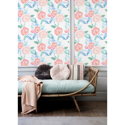 Tapisserie murale Fleurs à l'anglaise