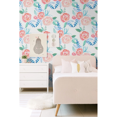 Tapisserie murale Fleurs à l'anglaise