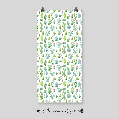 Papier peint Petits cactus sur fond blanc