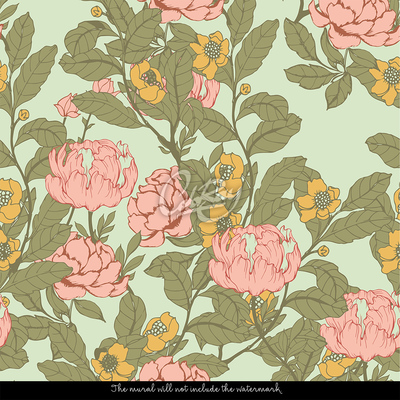 Tapisserie murale Fleurs de bande dessinée