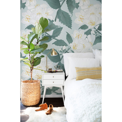 Tapisserie murale Fleurs qui fleurissent le matin