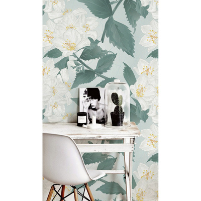 Tapisserie murale Fleurs qui fleurissent le matin