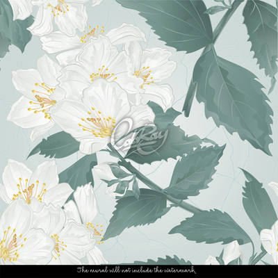 Tapisserie murale Fleurs qui fleurissent le matin