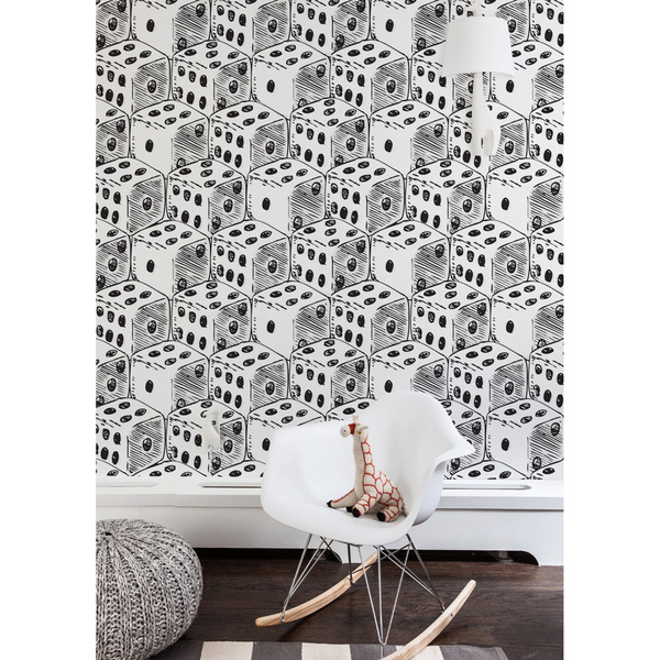 Tapisserie panoramique Lancez les dés, laissez-le avoir de la chance