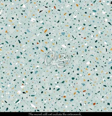 Papier peint Terrazzo vert clair