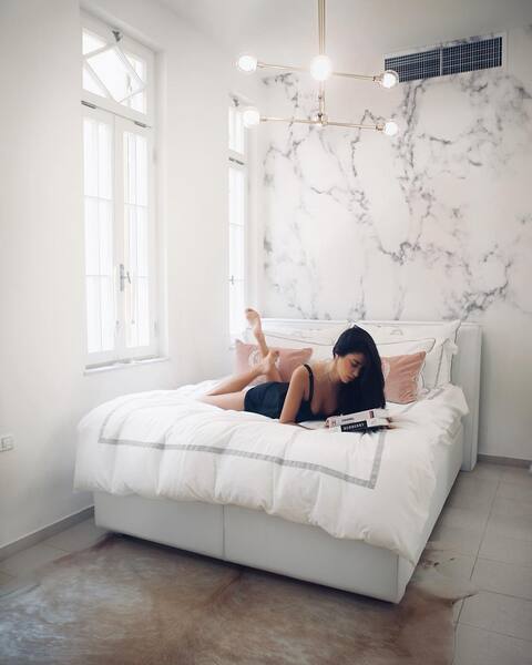 Papier peint adhésif Marbre blanc