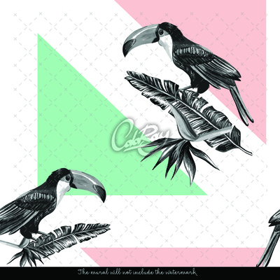 Papier peint adhésif Toucans