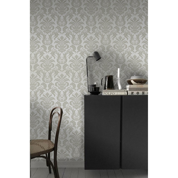 Papier peint Fleurs sur jacquard