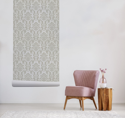 Papier peint Fleurs sur jacquard