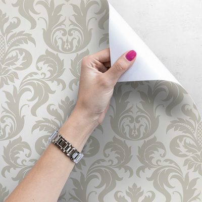 Papier peint Fleurs sur jacquard