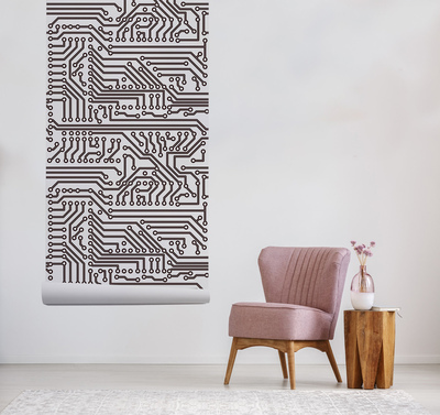 Tapisserie murale Système électronique