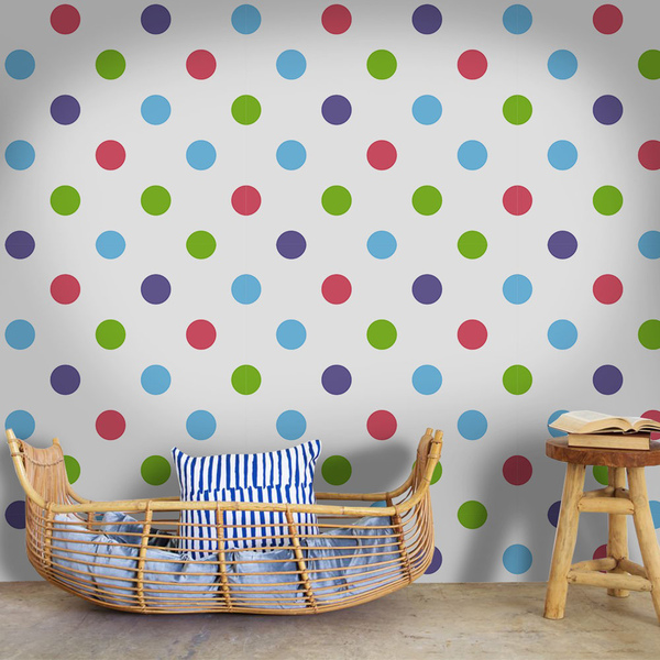 Tapisserie murale Pois multicolores