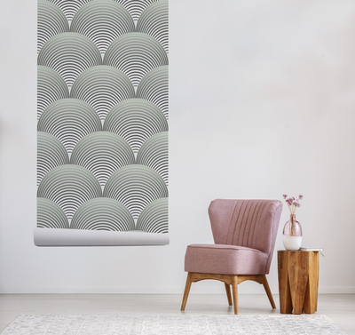 Papier peint Motif de créateur en gris