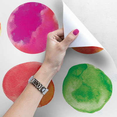 Papier peint Taches d'aquarelle arc-en-ciel