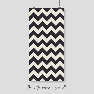 Papier peint panoramique Zigzags noirs et blancs