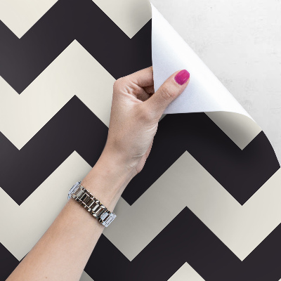 Papier peint panoramique Zigzags noirs et blancs