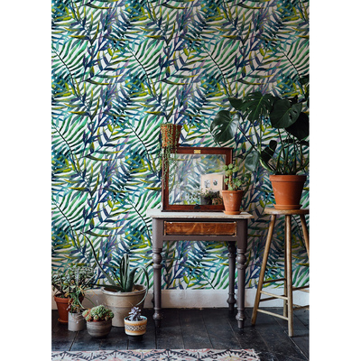 Tapisserie murale Fourré de feuilles arc-en-ciel