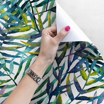 Tapisserie murale Fourré de feuilles arc-en-ciel