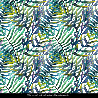 Tapisserie murale Fourré de feuilles arc-en-ciel